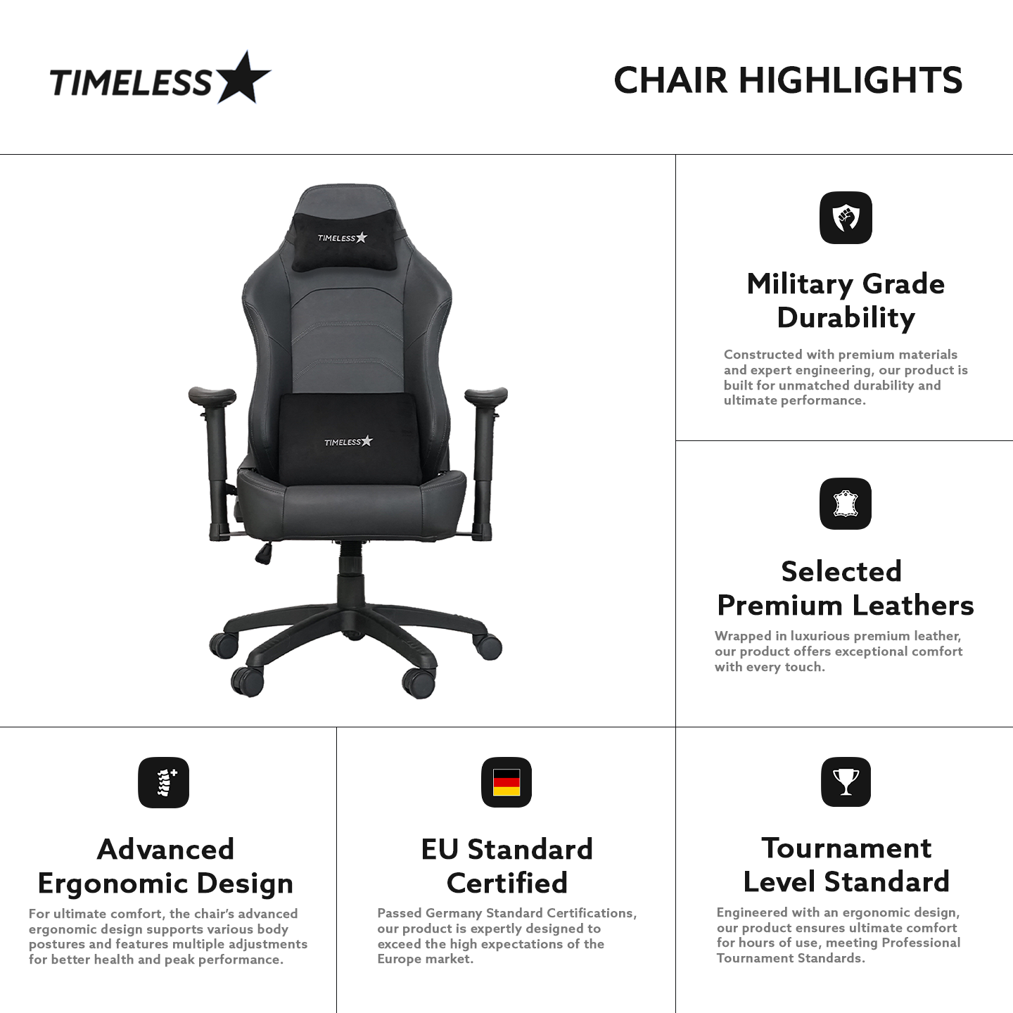 TLS-PDZ - Black Series - TimelessStar Performance Chair